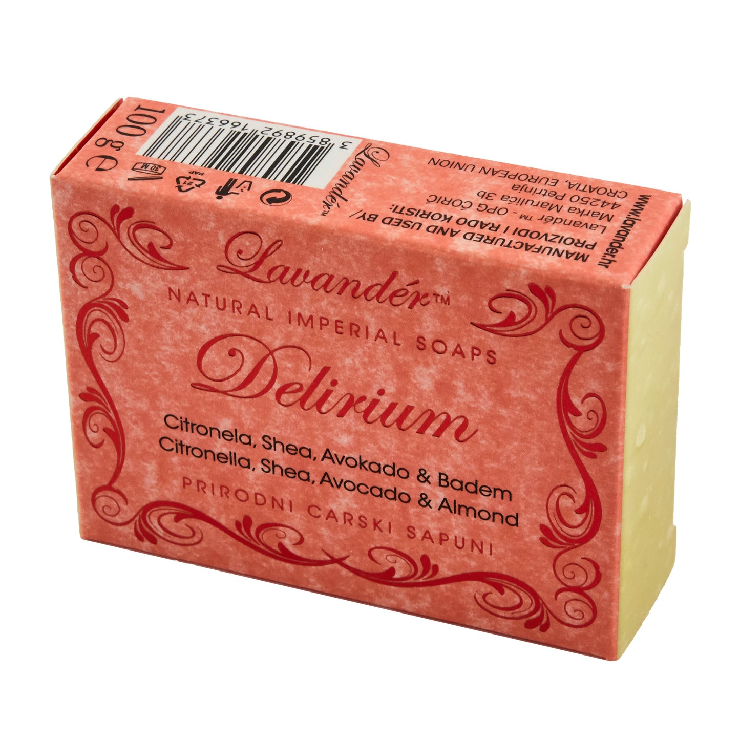 Seife mit Avocado, Citronella und Minze Delirium – Shea- und Haselnussöl