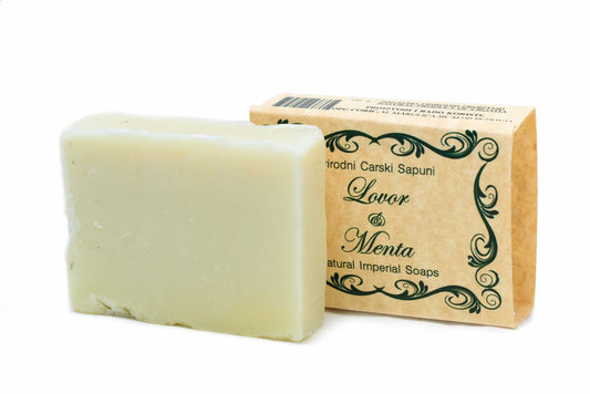 Soap with laurel oil and mint Imperator - plus oat flakes for exfoliation